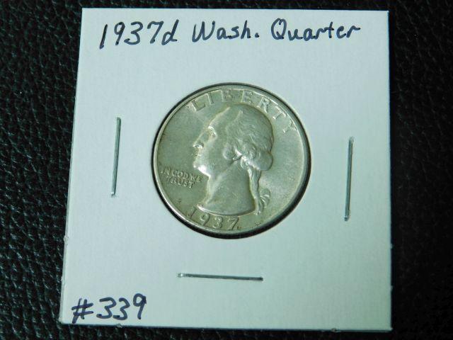 1937D WASHINGTON QUARTER UNC