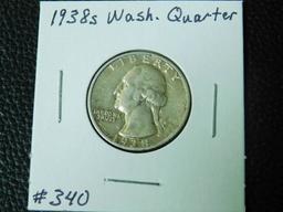 1938S WASHINGTON QUARTER XF