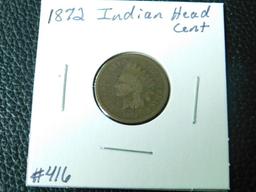 1872 INDIAN HEAD CENT (A SEMI KEY) G-SCRATCHED