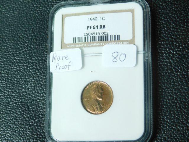 1940 LINCOLN CENT NGC PF64 RB