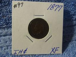 1877 INDIAN HEAD CENT XF STRONG LIBERTY