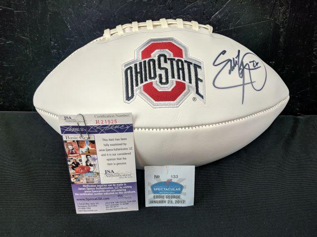 Eddie George Ohio State Auto'd Football JSA