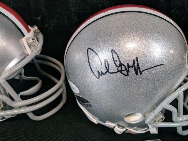 Ohio State Buckeyes Signed Mini Helmets & Pictures