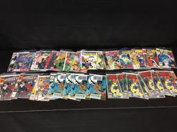Long box of comic books