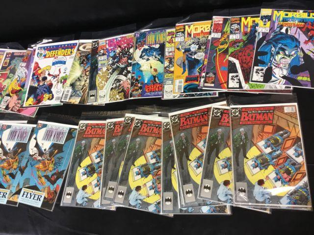 Long box of comic books