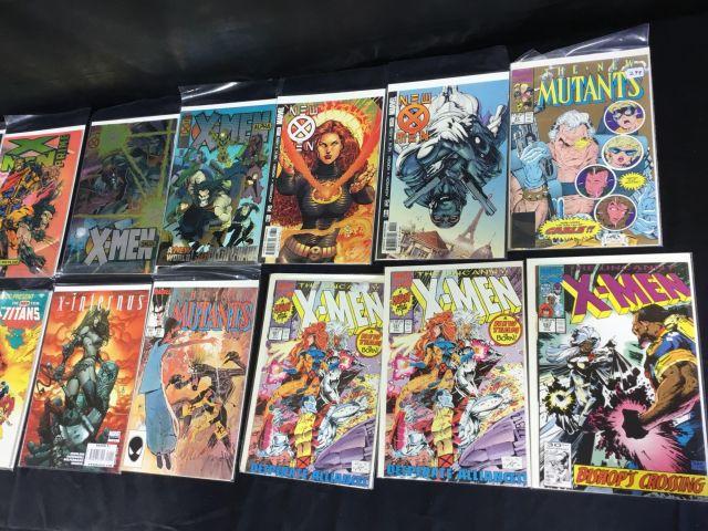 23 comic books includes the new mutants, X-Men, New X-Men, and more