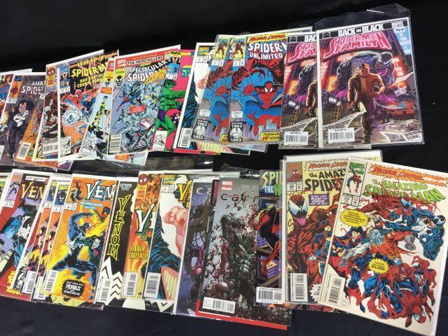 65 Spiderman comic books