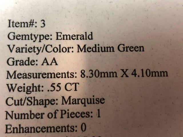 Emerald medium green - .55 carat