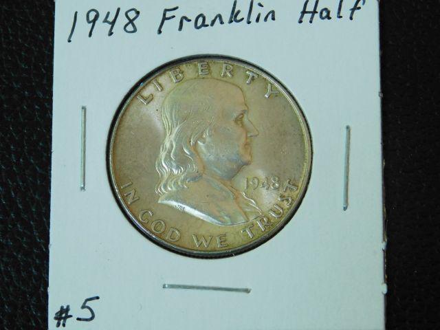 1948 FRANKLIN HALF (FIRST YEAR) BU FBL