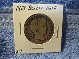 1913 BARBER HALF (NICE) VG