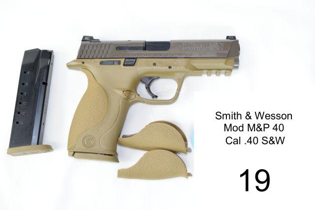 Smith & Wesson    Mod M&P 40    Cal .40 S&W