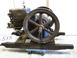 McCormick Deering Model M 1 1/2 H.P., on original skids with name