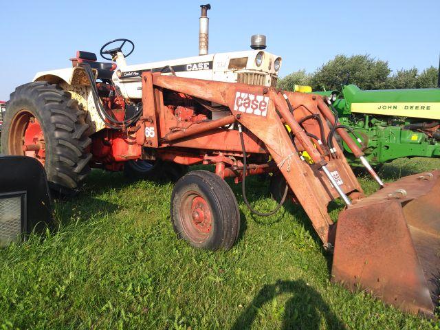 1967 Case-730-D-#8321268 - nice orig., case 65 loader, right off the farm