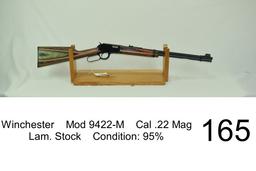 Winchester    Mod 9422-M    Cal .22 Mag    Lam. Stock    Condition: 95%