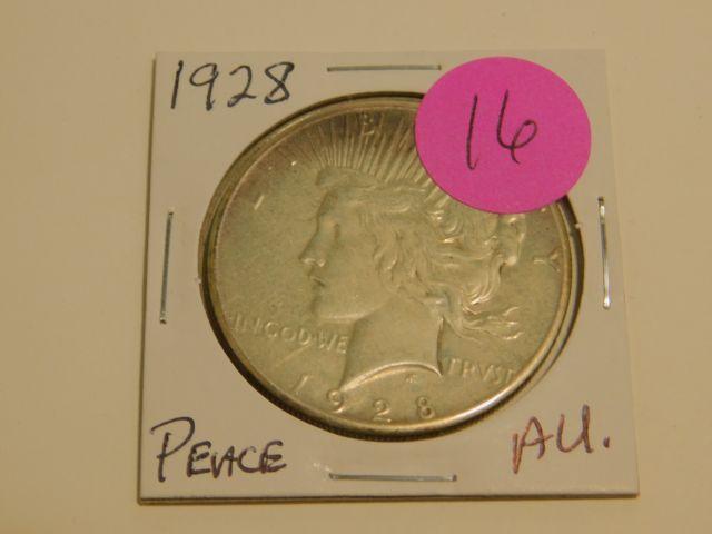 1928 PEACE DOLLAR AU