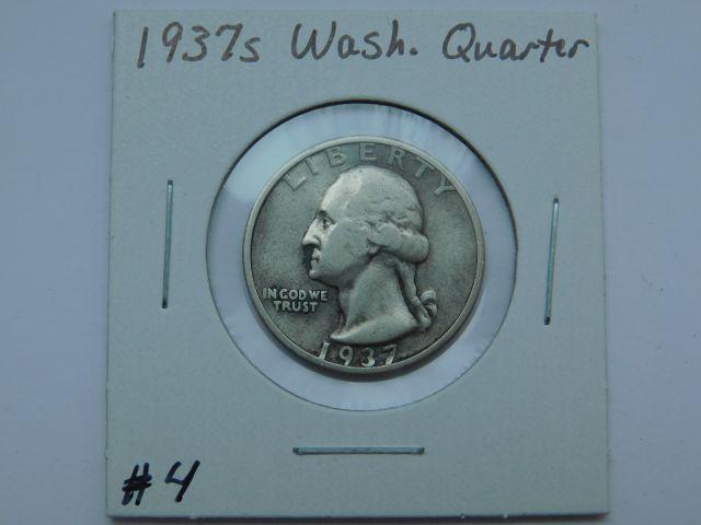 1937S WASHINGTON QUARTER VF