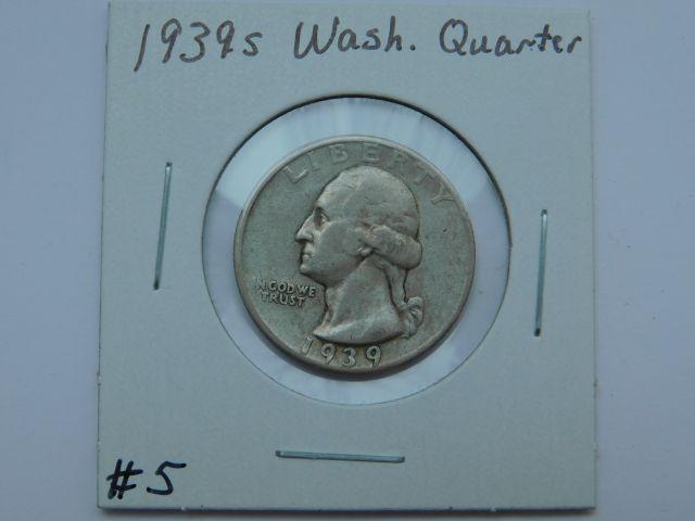 1939S WASHINGTON QUARTER XF