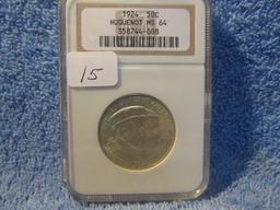 1924 HUGUENOT COM. HALF PCGS MS64