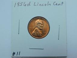 1956D LINCOLN CENT BU RED