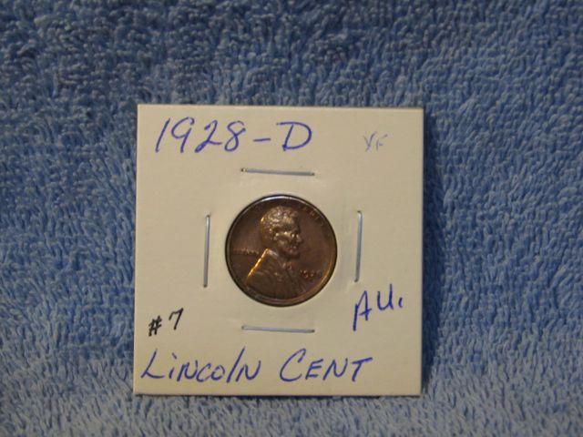 1928D LINCOLN CENT AU