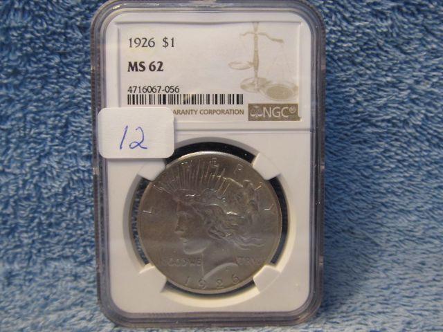 1926 PEACE DOLLAR NGC MS62