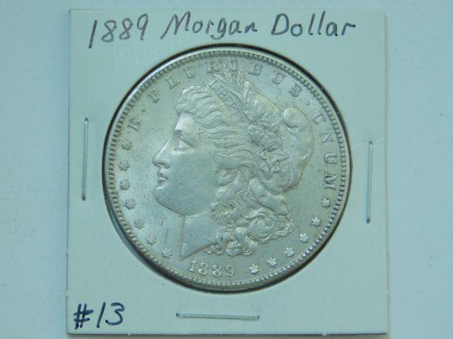 1889 MORGAN DOLLAR AU