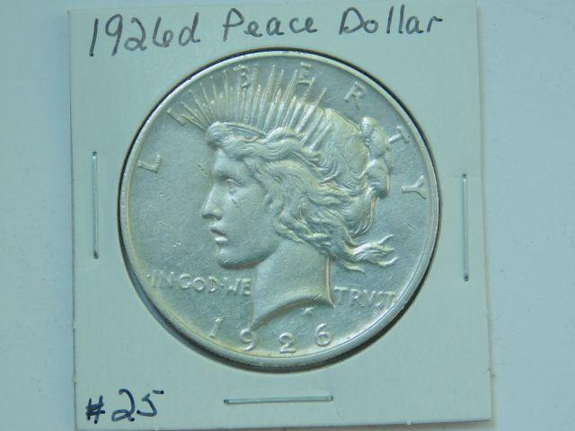 1926D PEACE DOLLAR XF