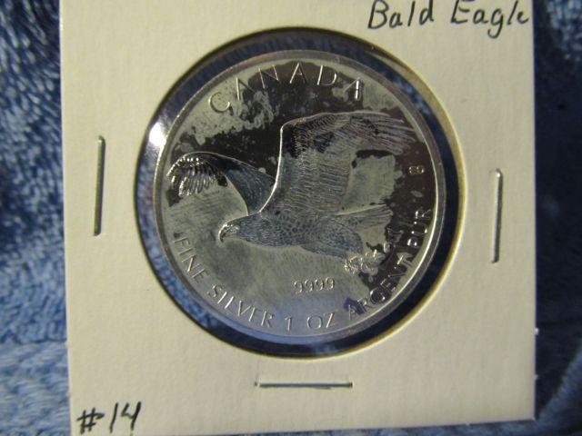 2014 CANADIAN SILVER BALD EAGLE BU