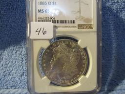 1885O MORGAN DOLLAR NGC MS65