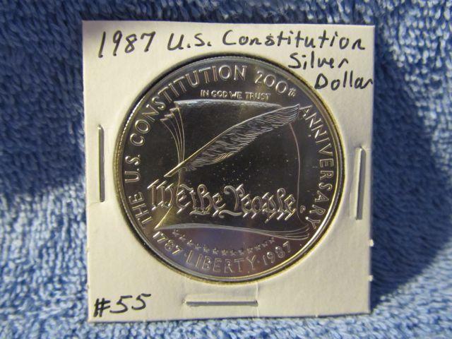 1987 U.S. CONSTITUTION SILVER DOLLAR BU