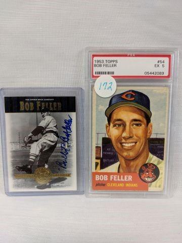 1953 Topps Bob Feller Autographed Card PSA Certed