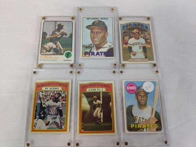 Clemente group 6 card lot: '67, '69, '72, '73 Topps cards