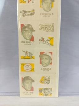 Baseball Tattoos Uncut Sheet w/Clemente & Munson