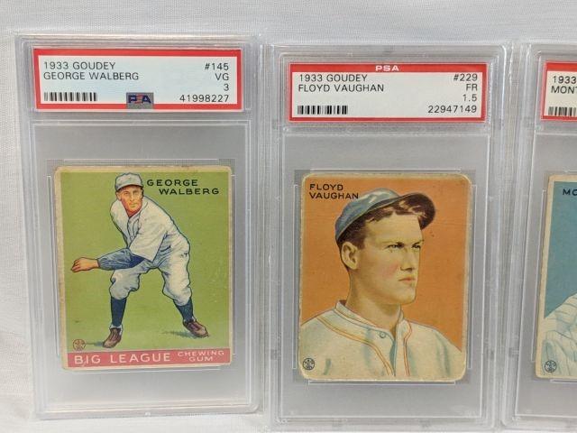 1933 Goudey PSA group of 4 with Dizzy Dean