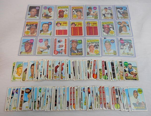 1969 Topps Baseball Lot of 175 w/Stars