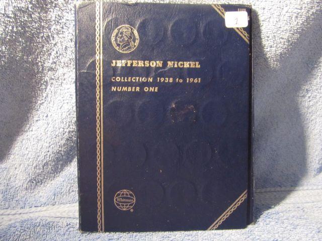 1938-61D JEFFERSON NICKELS IN FOLDER (MISSING 3-COMMON DATES) SOME BU