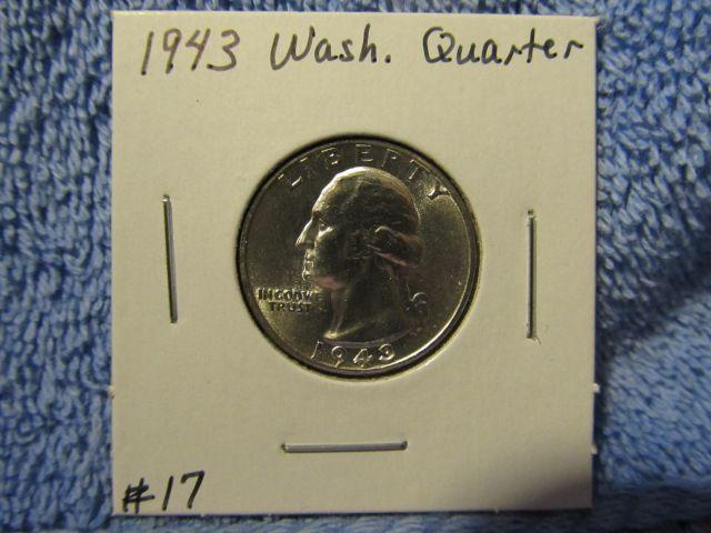 1943 WASHINGTON QUARTER BU