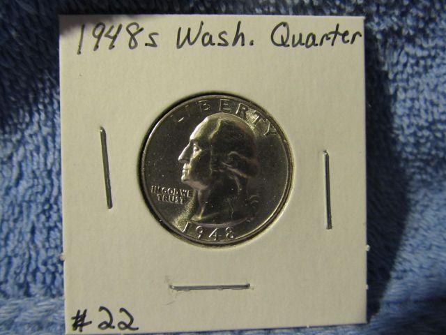 1948S WASHINGTON QUARTER BU