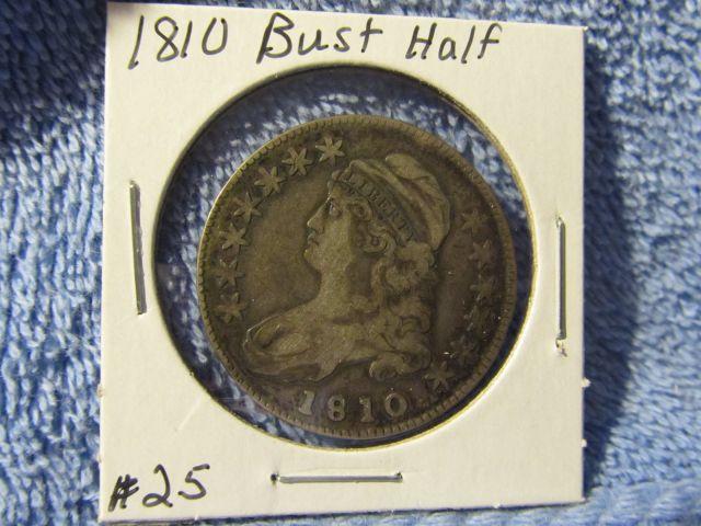 1810 BUST HALF F+