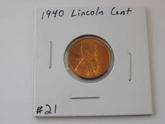 1940 LINCOLN CENT BU RED