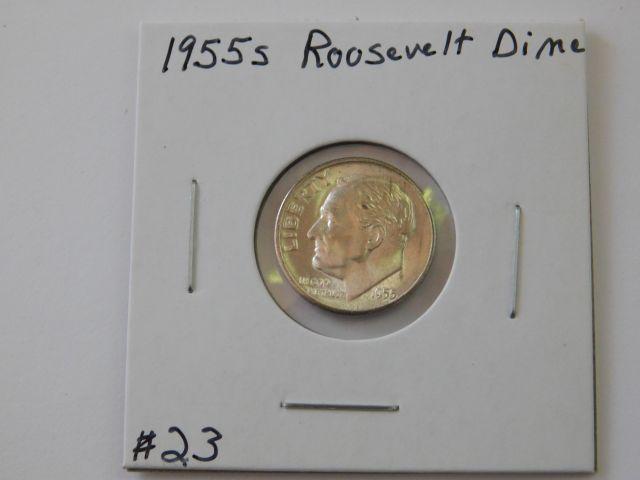 1955S ROOSEVELT DIME BU