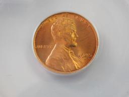 1945D LINCOLN CENT ANACS MS66 RED