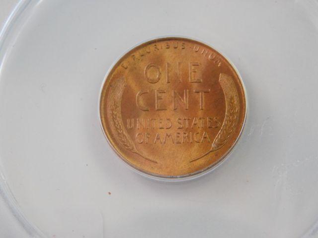 1945S LINCOLN CENT ANACS MS66 RED