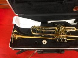 Antiqua Laquer Intermediate B Trumpet, used as is, missing a piece