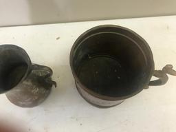 2 Vintage/ Antique Copper Vases with handles