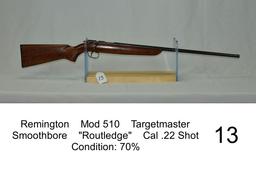 Remington    Mod 510    Targetmaster    Smoothbore    "Routledge"    Cal .2