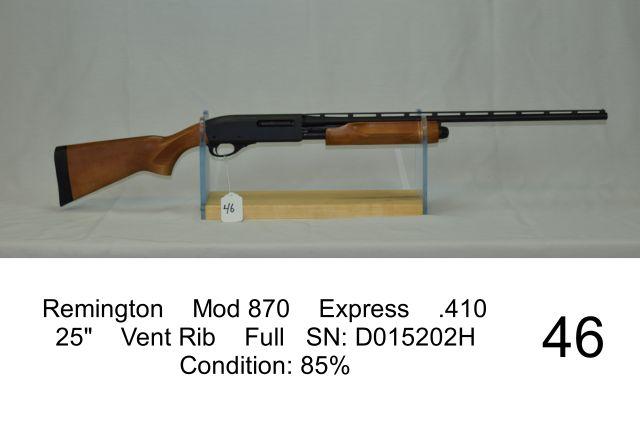 Remington    Mod 870    Express    .410    25"    Vent Rib    Full   SN: D0