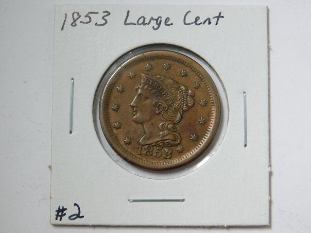 1853 LARGE CENT UNC