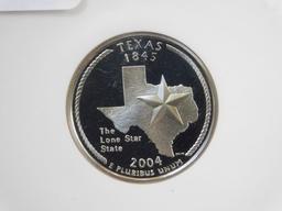 2004S TEXAS STATE QUARTER NGC PF70 ULTRA CAMEO (PERFECT GRADE)