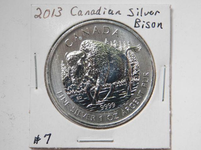 2013 CANADIAN SILVER BISON BU